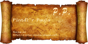 Pintér Paula névjegykártya